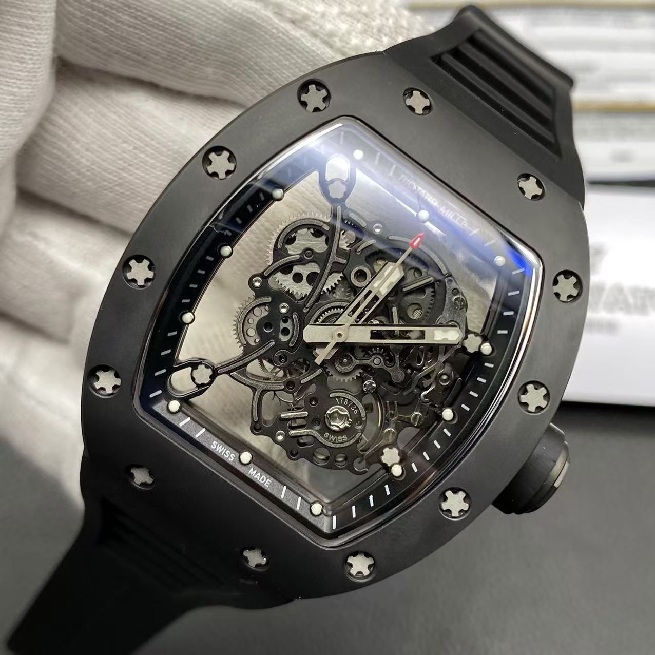 Richard Mille - 0055 Bubba Watson "Black Edition", Skeleton Dial ( + Video )