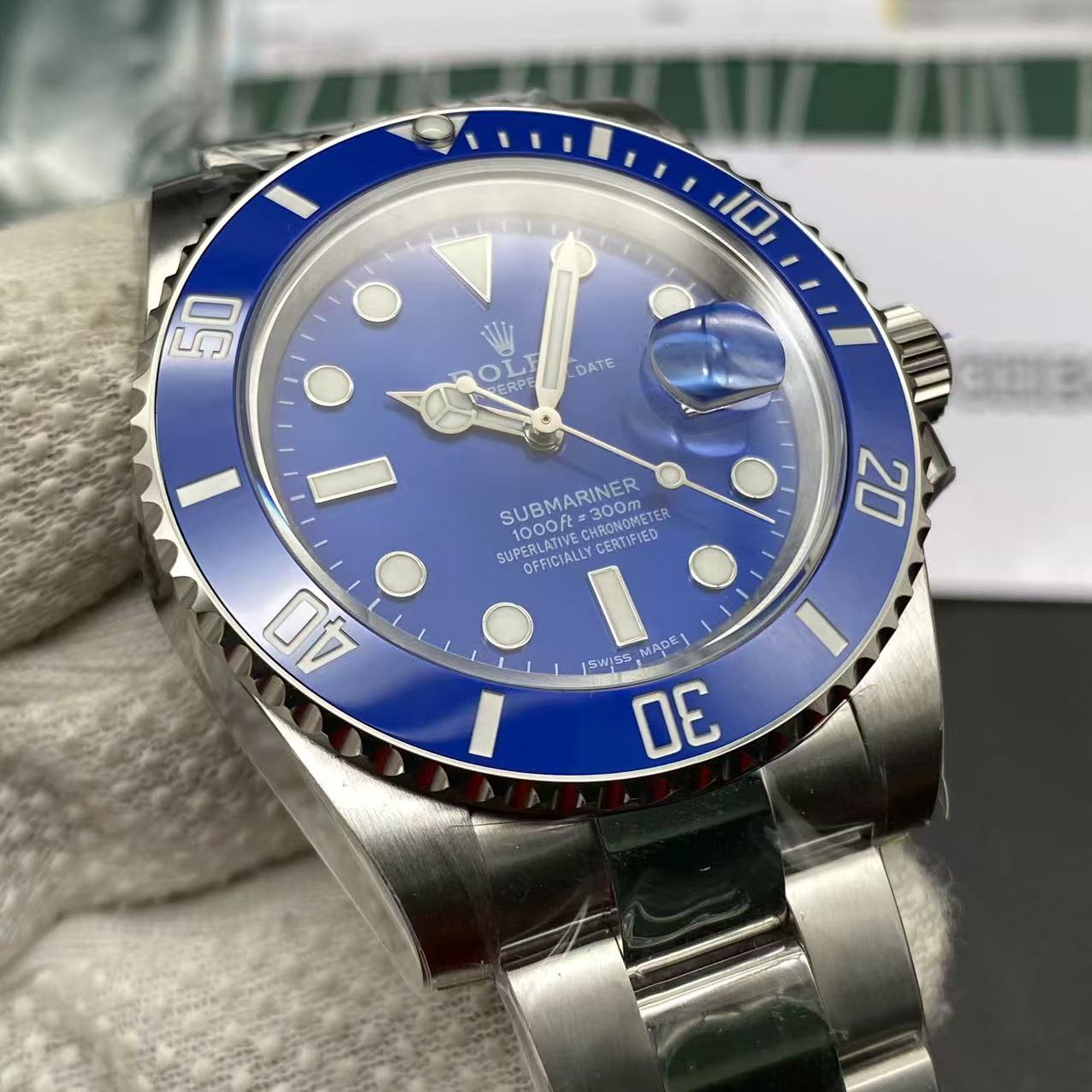 Replica Rolex Submariner - Silver/Blue