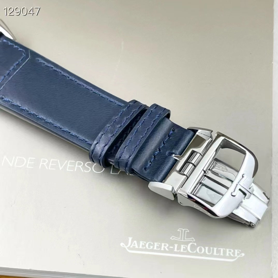 Jaeger-lecoultre reverso Super Clone Tribute Duoface Blue/Silver Dial Swiss 854A/2 FLIPPED VERSION - IP Empire Replica Watches