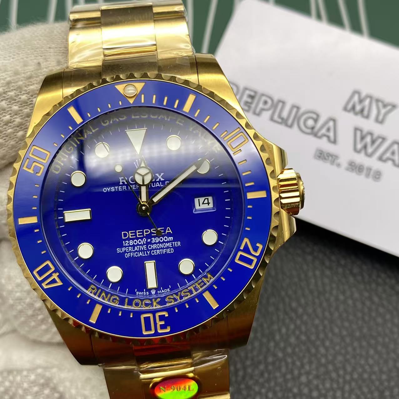 2024 Replica Rolex Deepsea Gold with Blue Dial (+ Video )