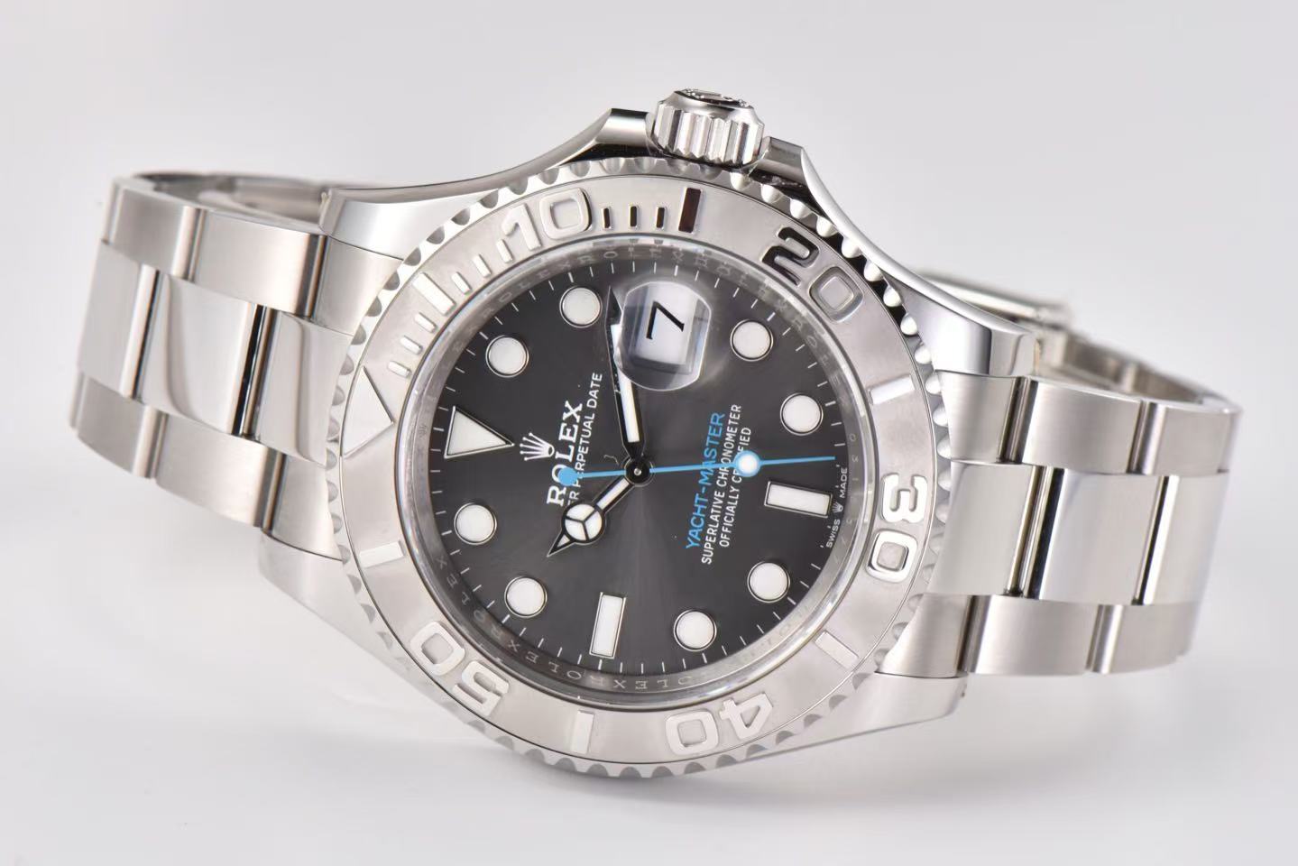 Replica Watch Rolex Yacht-Master 40 Rhodium Dial Steel / Platinum Clone Quality