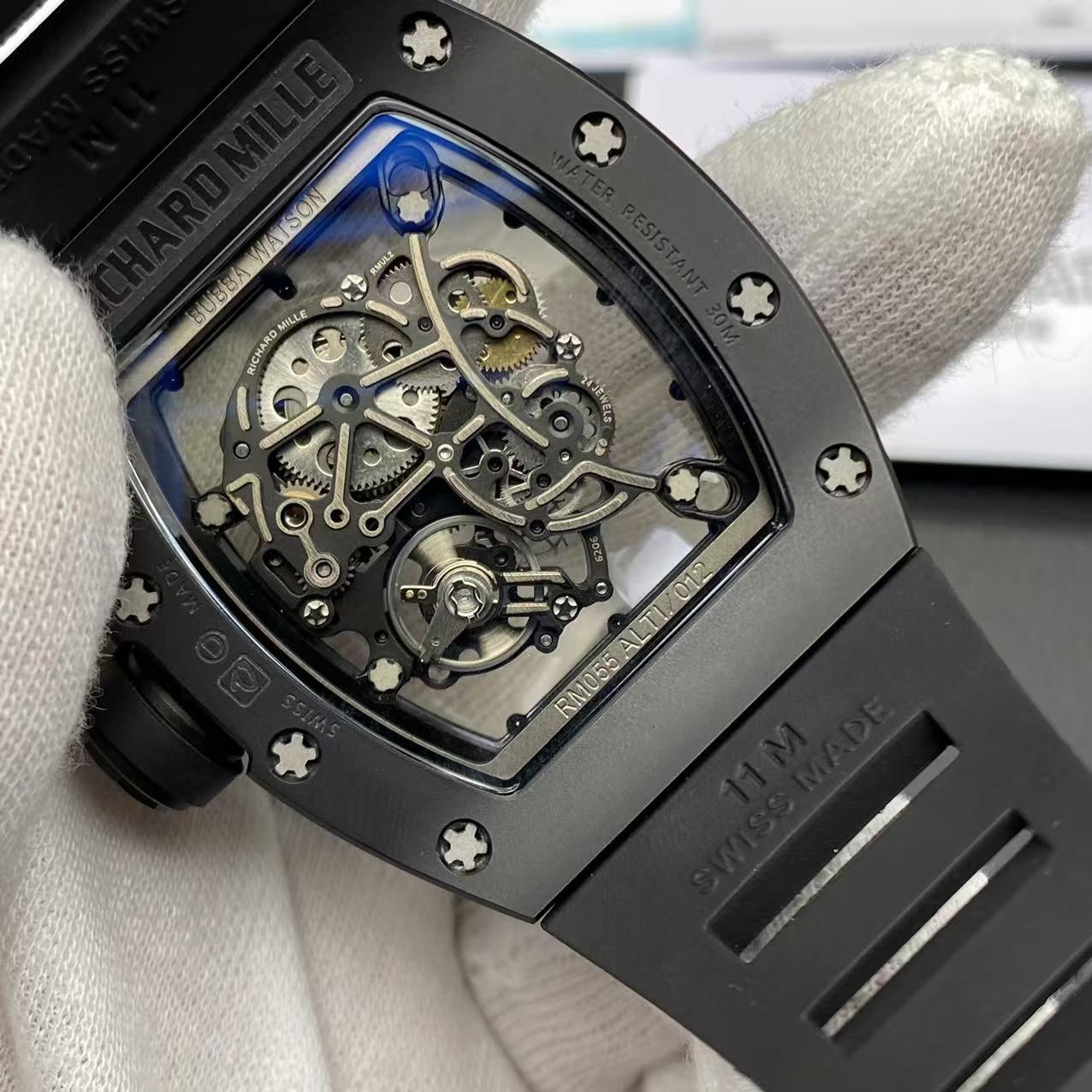 Richard Mille - 0055 Bubba Watson "Black Edition", Skeleton Dial ( + Video )