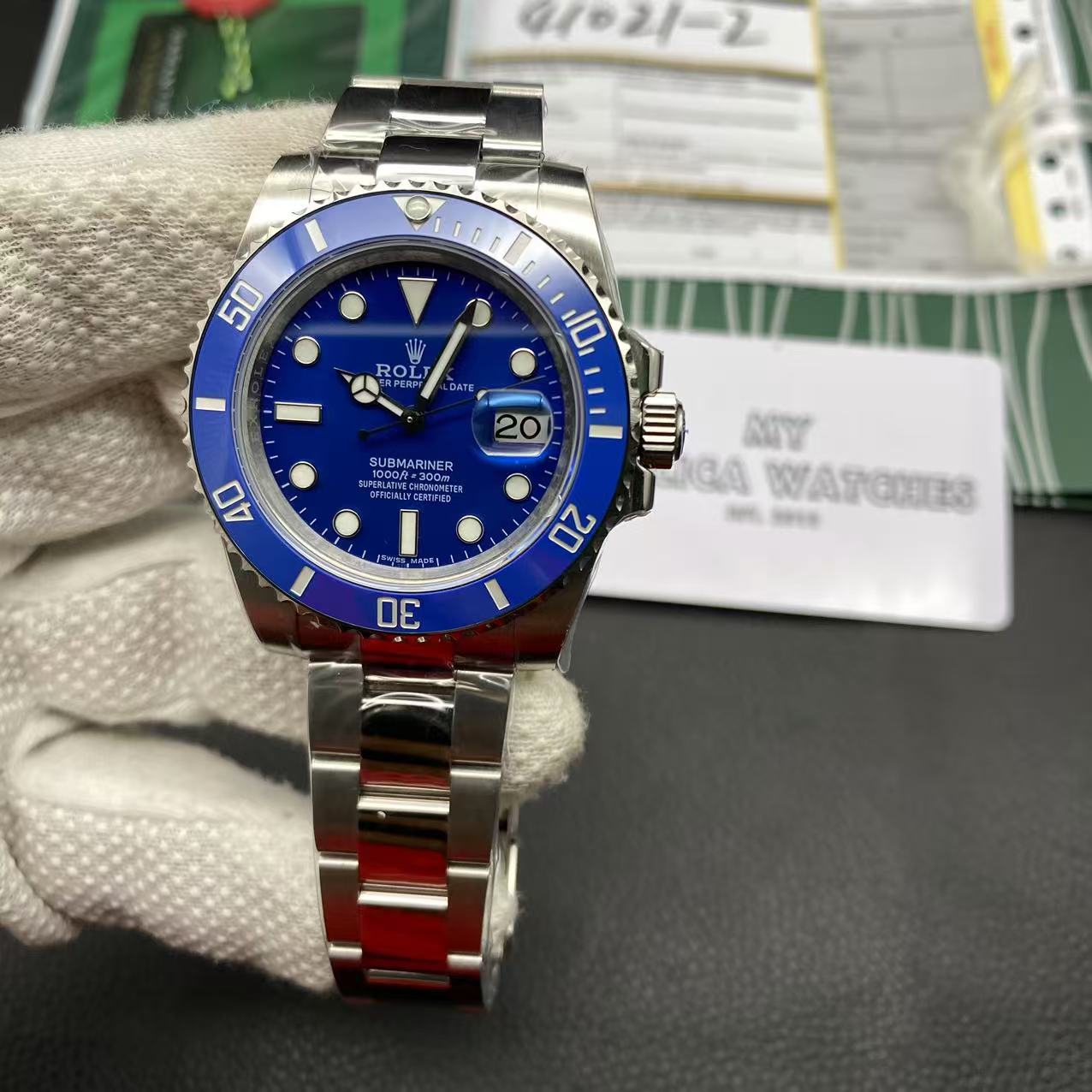 Replica Rolex Submariner - Silver/Blue