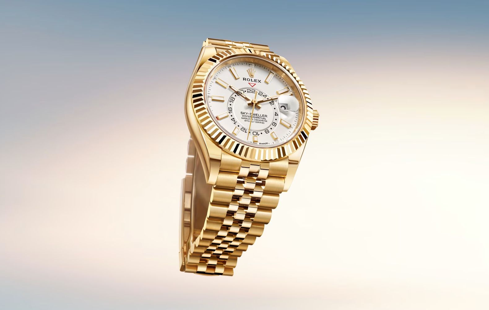 Rolex Sky-Dweller Rhodium Dial Rose Gold Replica 2024 - Jubilee Bracelet - IP Empire Replica Watches