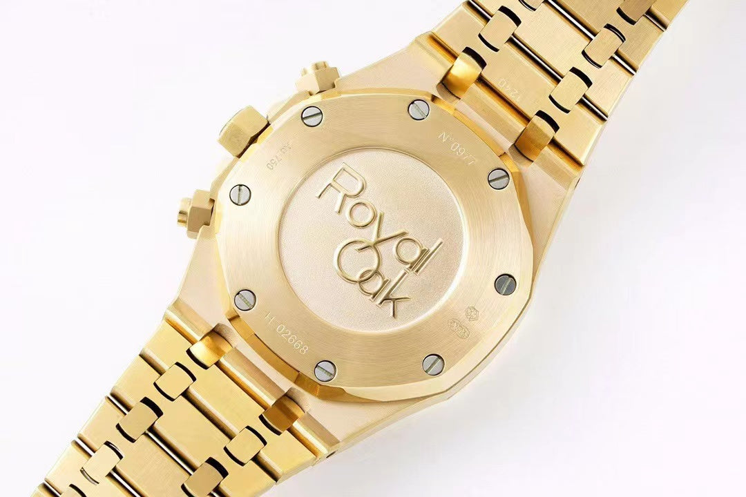 Replica Royal Oak - Gold/Black Chronograph - IP Empire Replica Watches