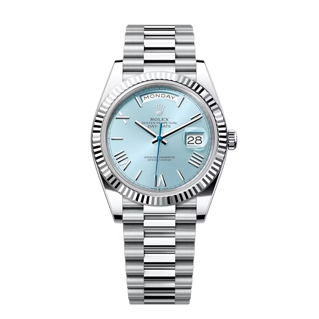 Rolex Day Date Platinum Ice Blue Replica