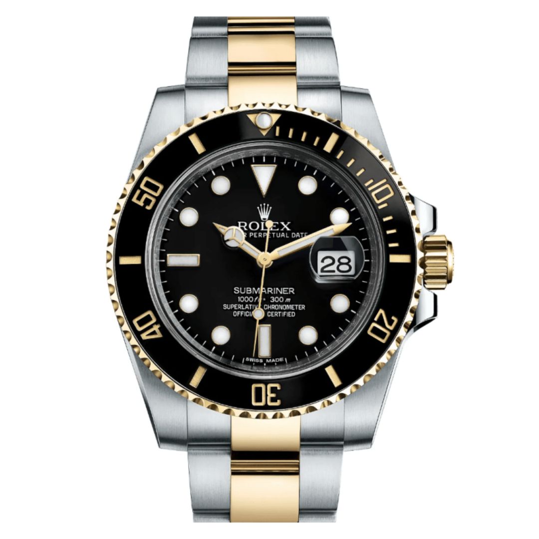 Rolex Submariner Two Tone Black Dial Super Replica Copy