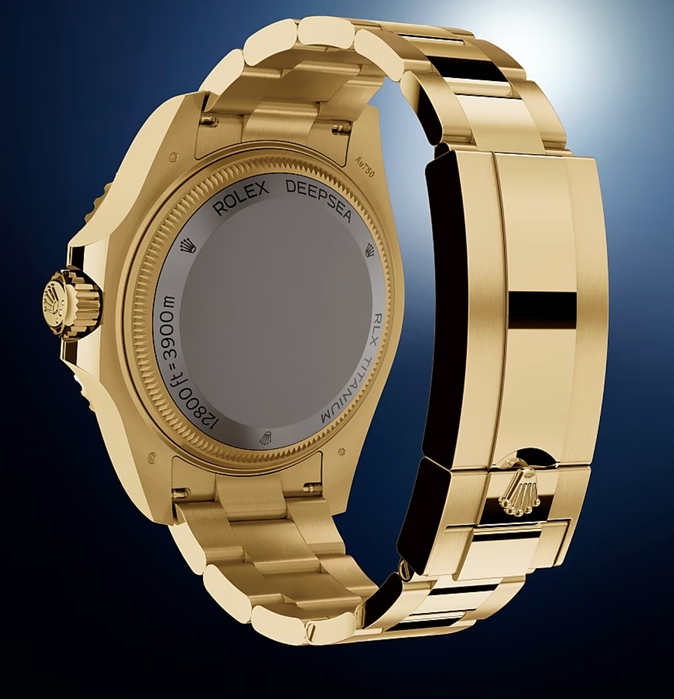 2024 Replica Rolex Deepsea Gold with Blue Dial - IP Empire Replica Watches