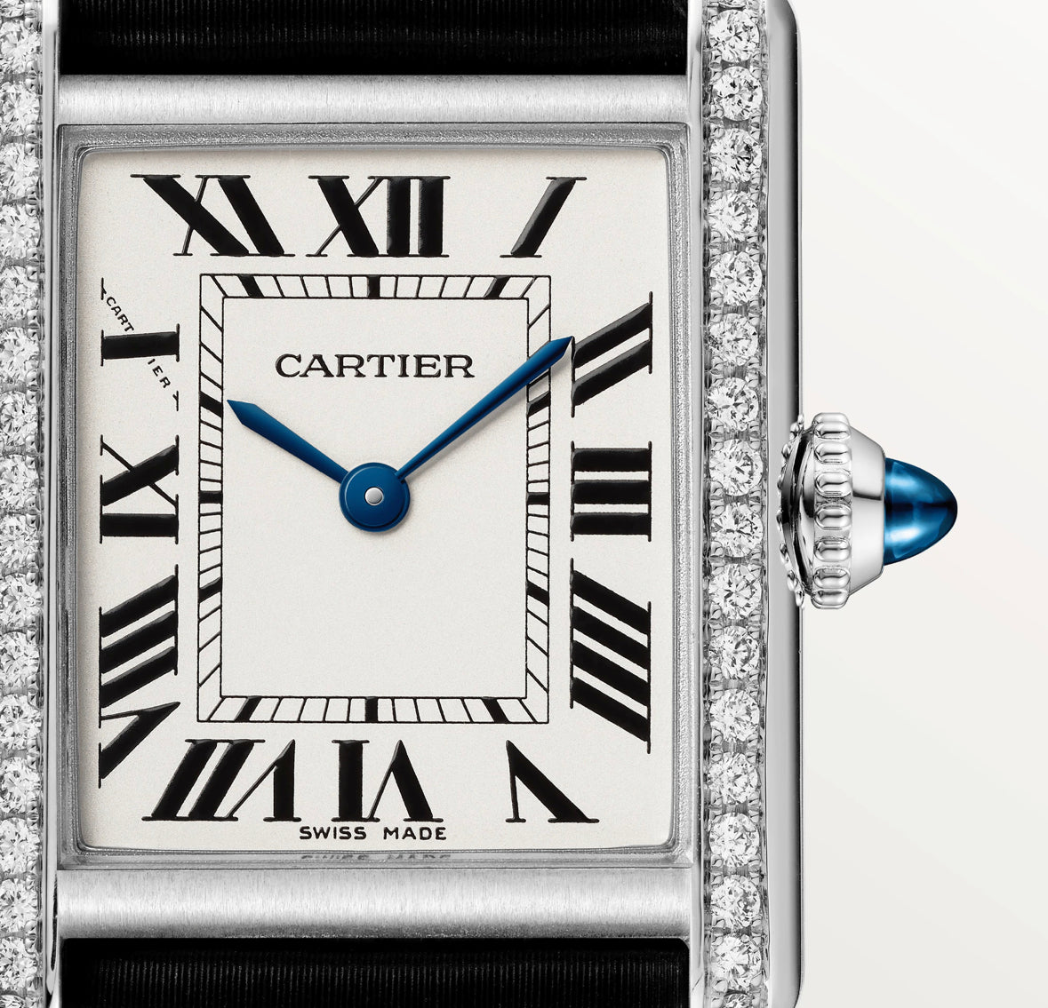 Cartier Tank Stainless steel & Diamond Ladys Watch, W4TA0017 - IP Empire Replica Watches