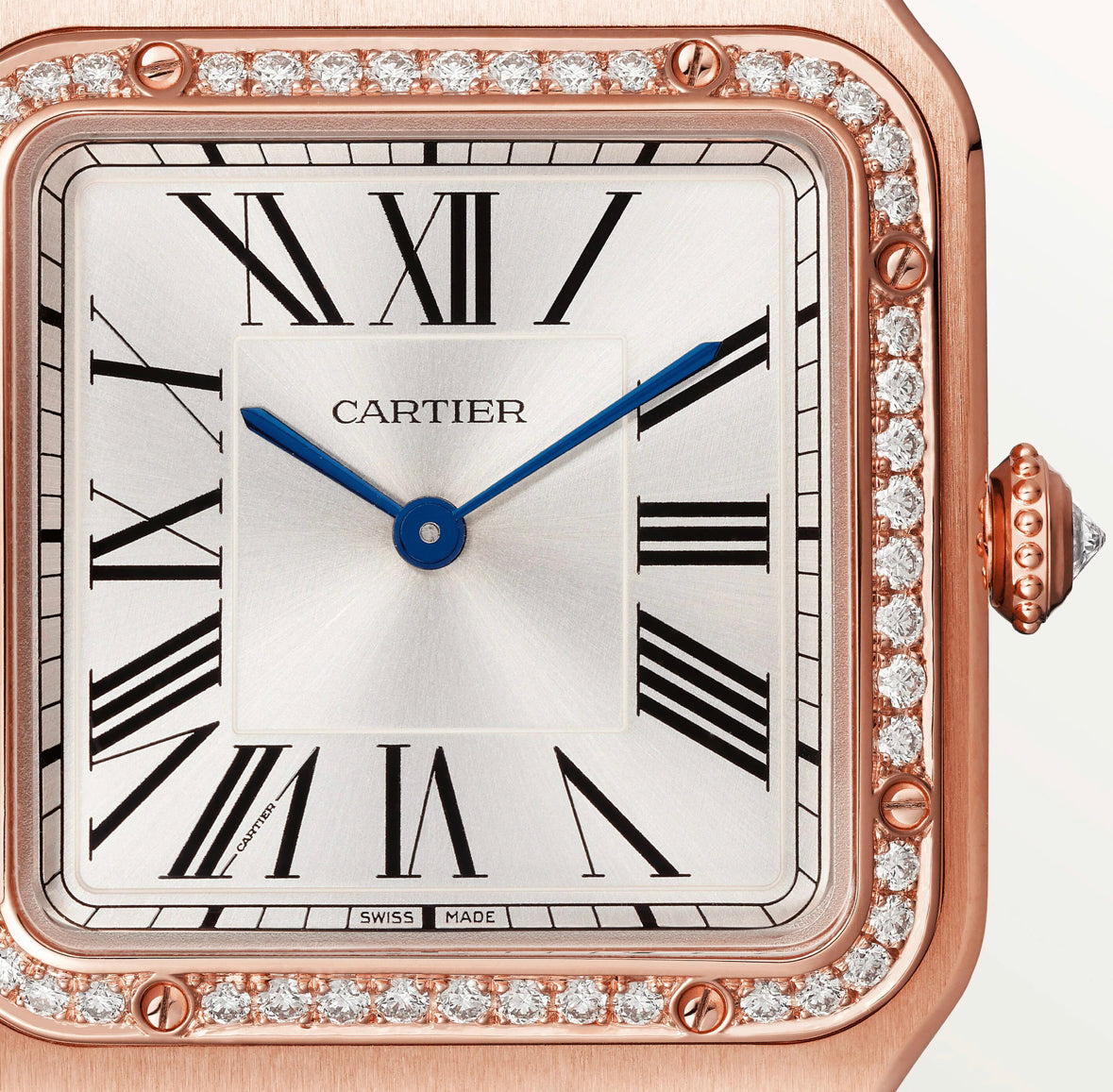 Cartier Santos 18K Rose Gold & Diamonds Ladys Watch, WJSA0016 - IP Empire Replica Watches