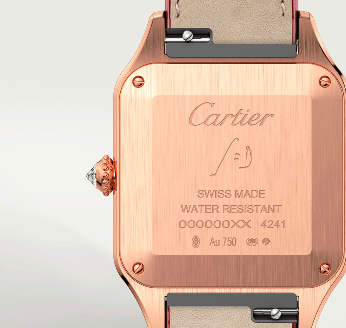 Cartier Santos 18K Rose Gold & Diamonds Ladys Watch, WJSA0016 - IP Empire Replica Watches