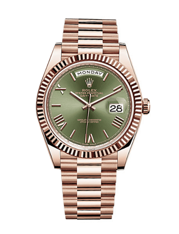 Replica Rolex Day Date - Rose Gold Green Dial Clone 