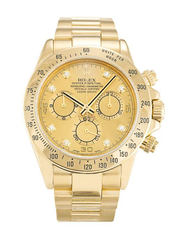 Rolex Daytona Full Gold Diamond Dial Replica