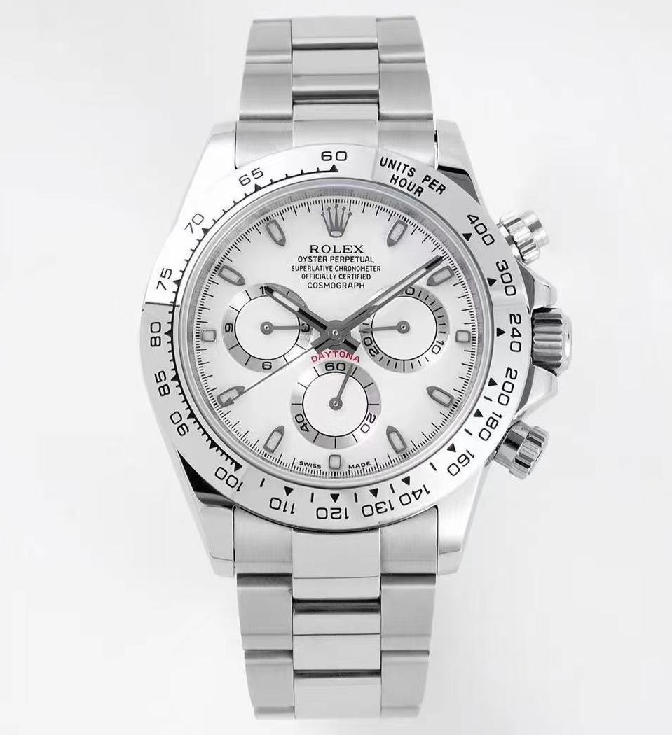 Rolex Cosmograph Daytona White Dial SS Swiss made clone - IP Empire Replica Watches